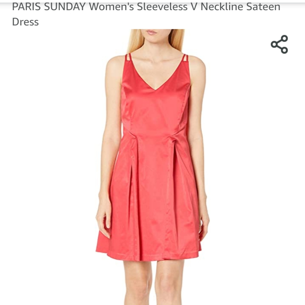 Women's A-line sateen dress
